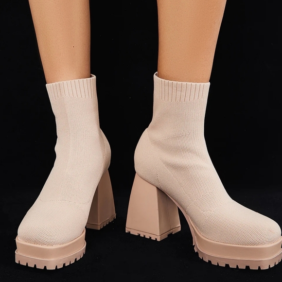 Platform Sole Sock Booties - Picture 9 of 9